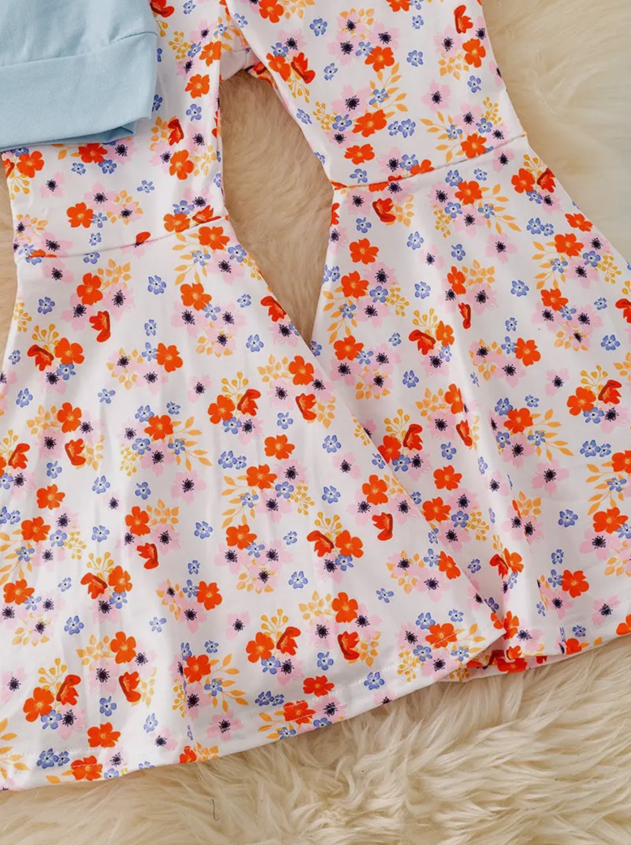 Boo Crewneck & Floral Bell Bottom Outfit