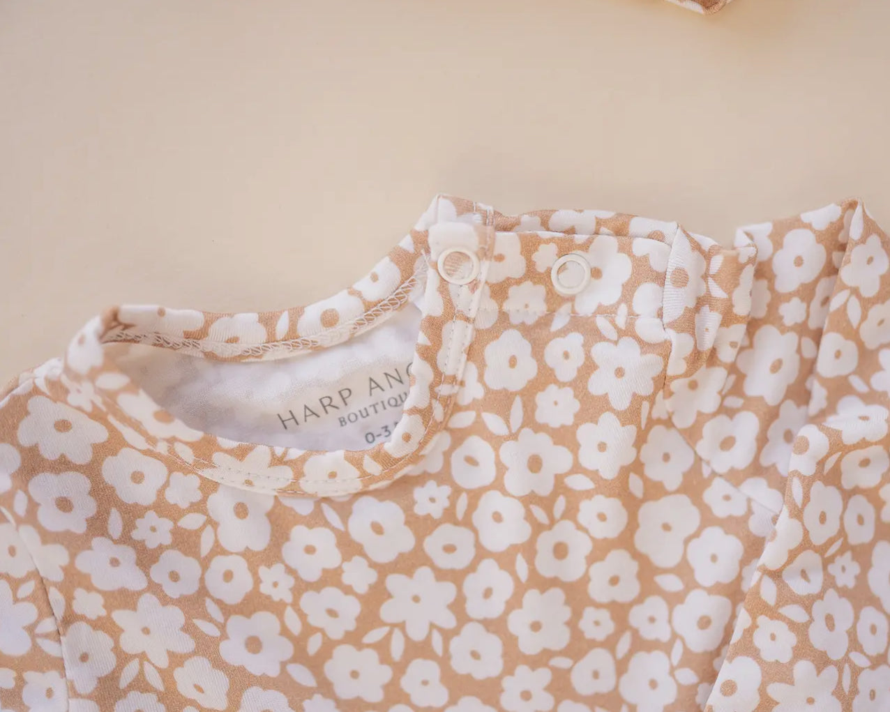 Mocha Ditsy Floral Twirl Dress