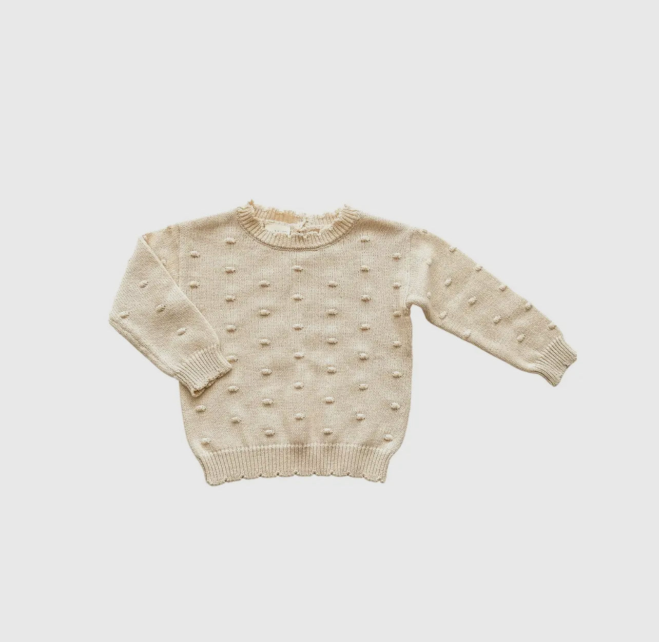 Cream Pom Sweater