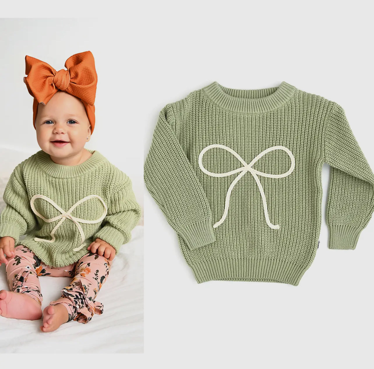 Green Bow Sweater