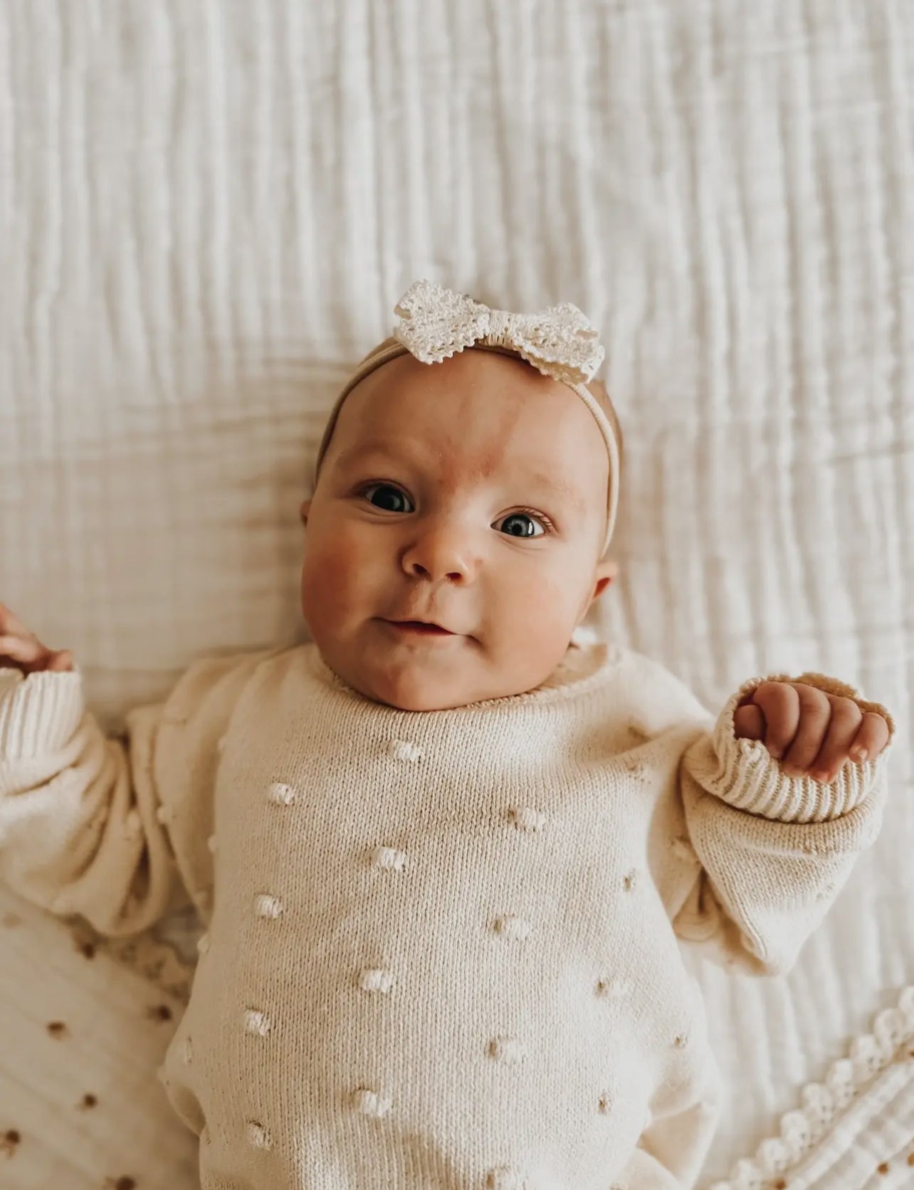 Cream Pom Sweater