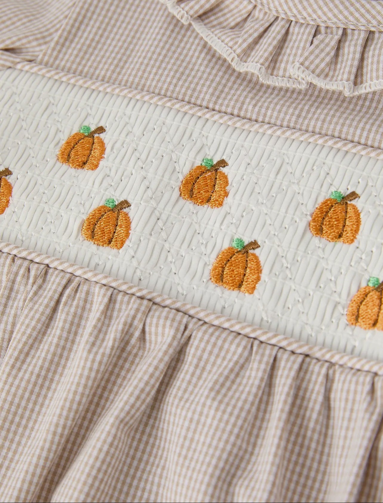 Smocked Pumpkin Romper