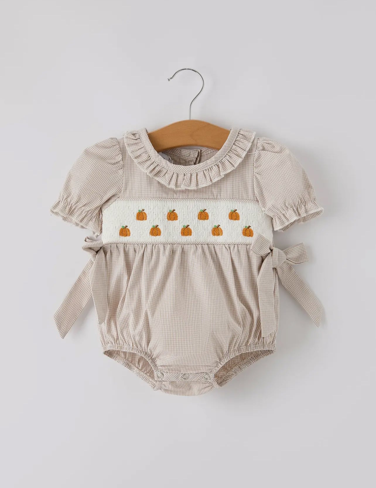 Smocked Pumpkin Romper