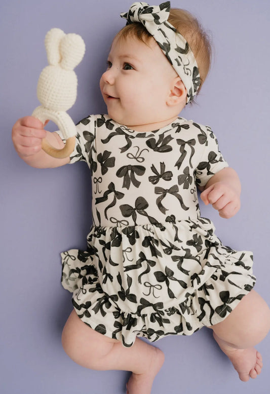 Midnight Bows Bamboo Dress